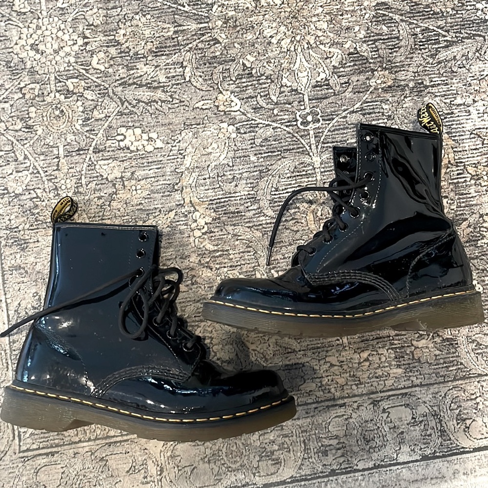 Dr. Martens 1460W patent leather combat boots